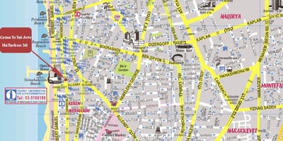 नक्शे के तेल अवीव पैदल यात्रा