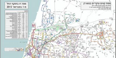 तेल अवीव में बस मार्गों के नक्शे